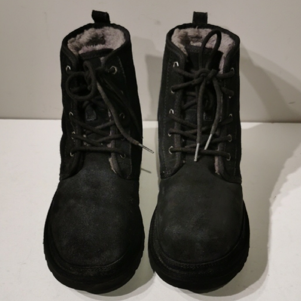 UGG HARKLEY BLACK SUEDE HIGH TOP NUEMEL MEN`S HIKING BOOTS